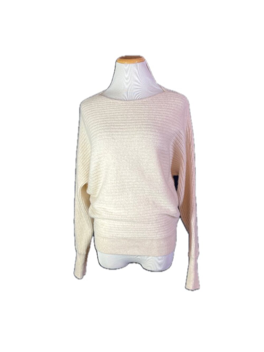 Colorish Size 0/XS Cream Cashmere Pullover Sweater Dolman Sleeve